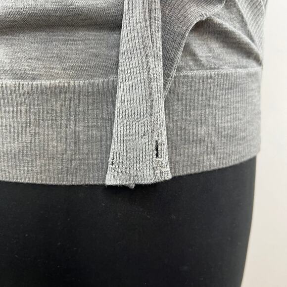 NEW J.CREW Gray Crewneck Wrapped Back Merino Wool Pullover Sweater Size XS - Picture 8 of 12